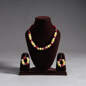 Multicolor - thread beads handmade necklace set 09