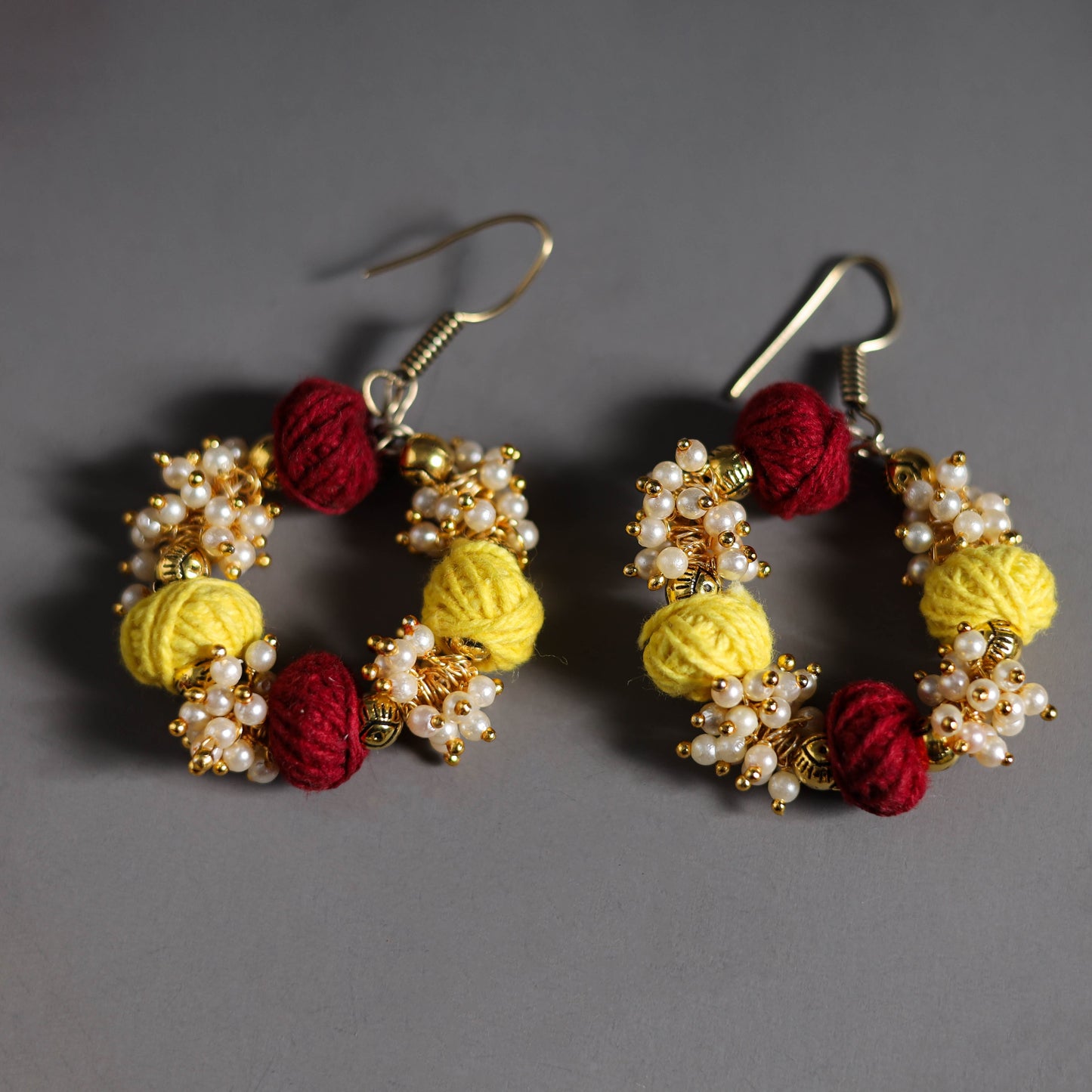 Multicolor - thread beads handmade necklace set 09