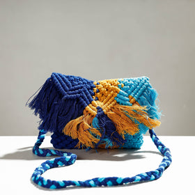 Multicolor Thread Work Handcrafted Macrame Sling Bag 