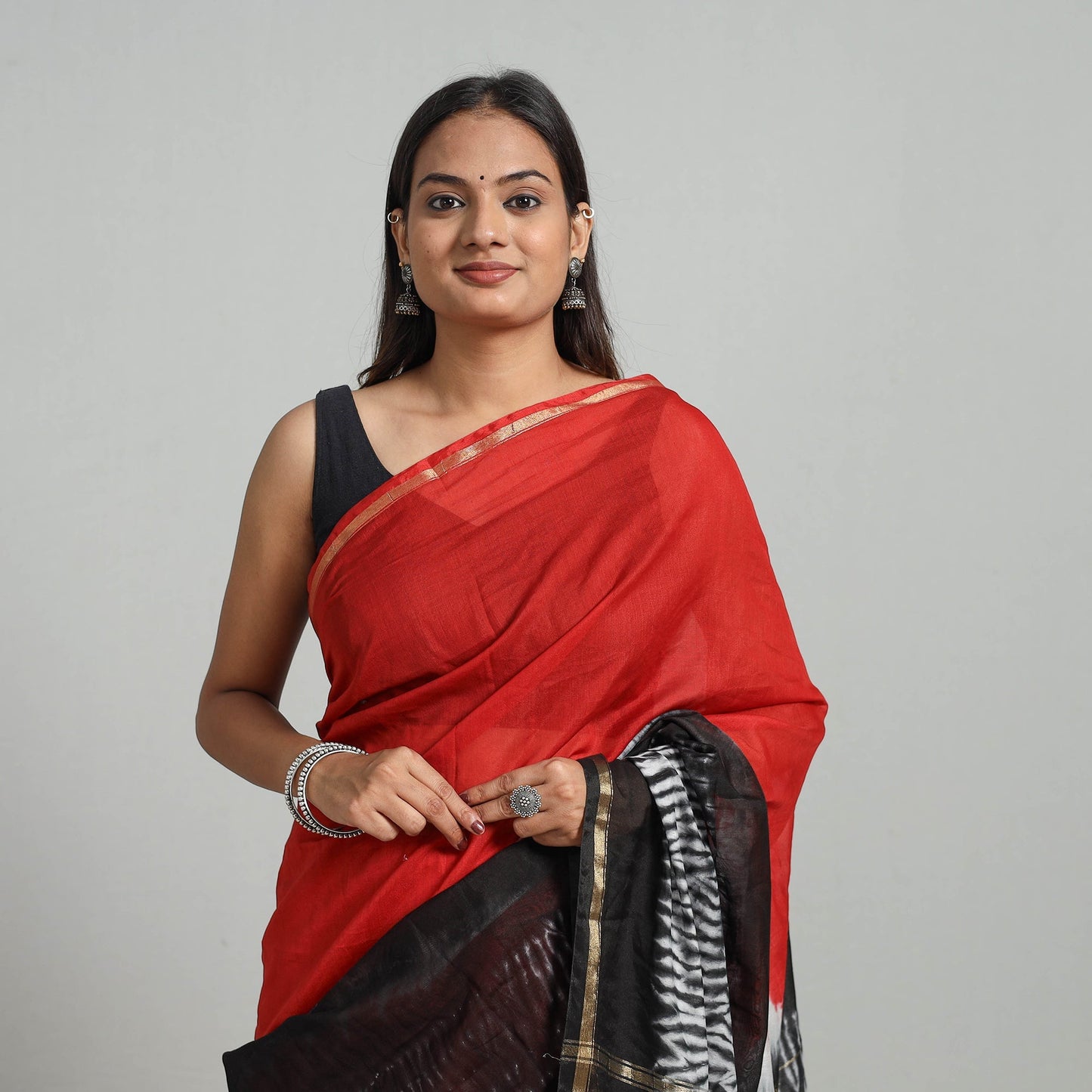 Multicolor Elegant Tie & Dye Shibori Silk Saree 