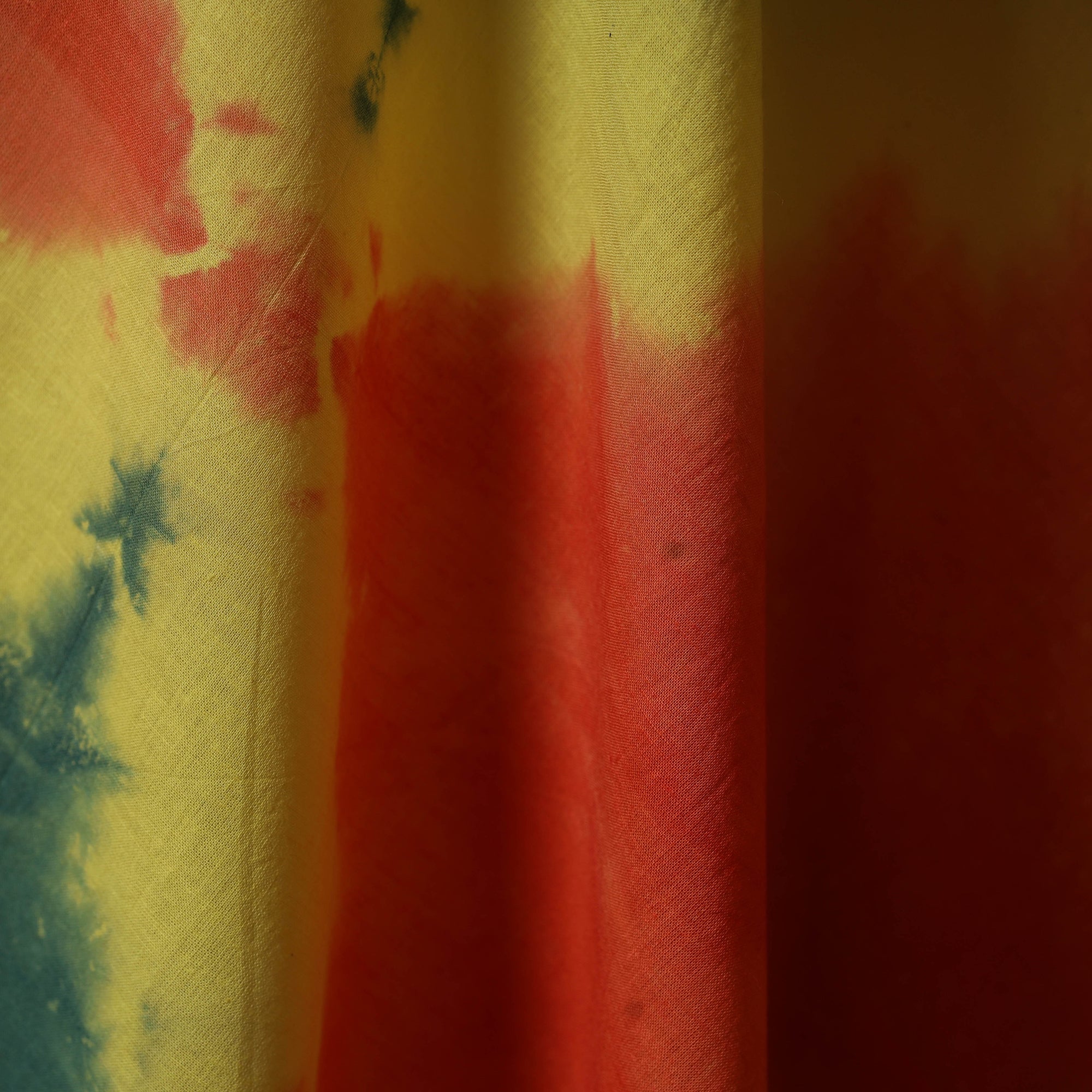 Black - tie-dye cotton shibori fabric 16 - handcrafted