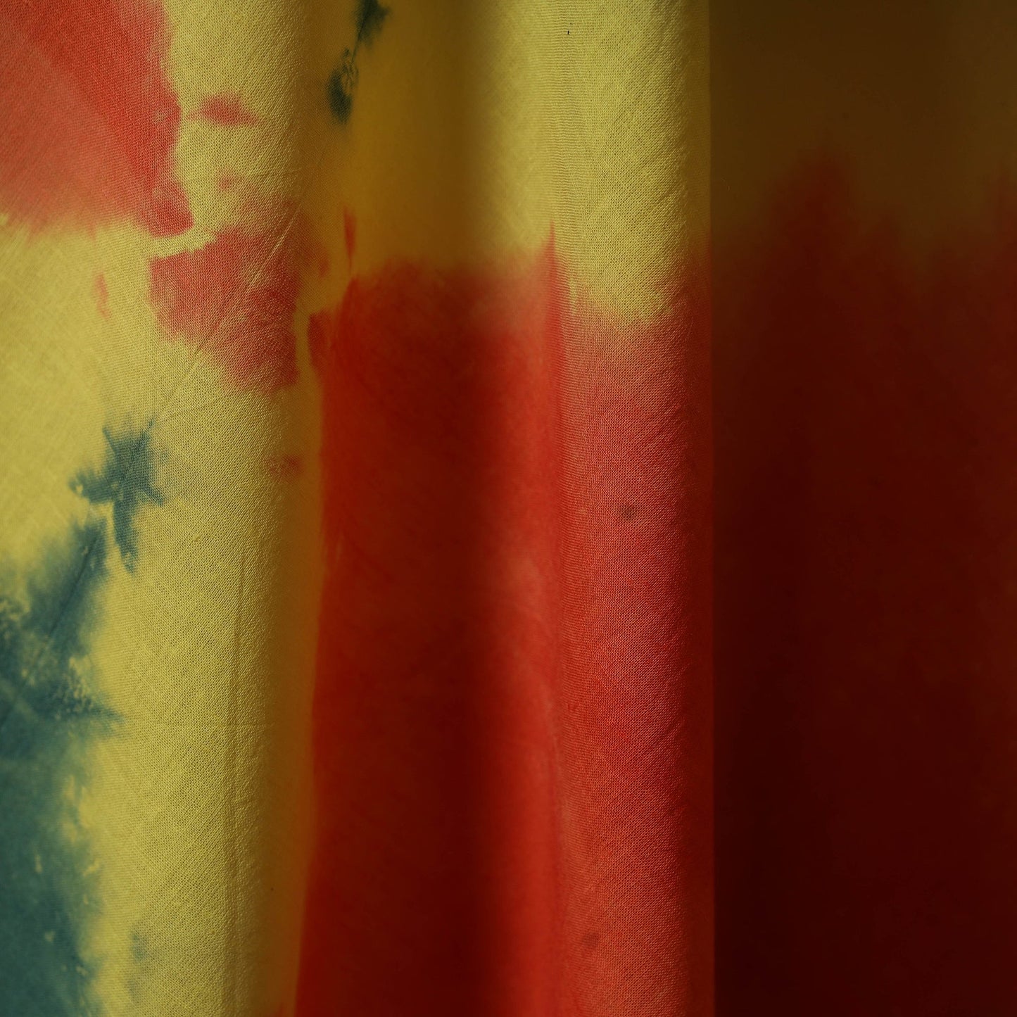 Black - tie-dye cotton shibori fabric 16 - handcrafted