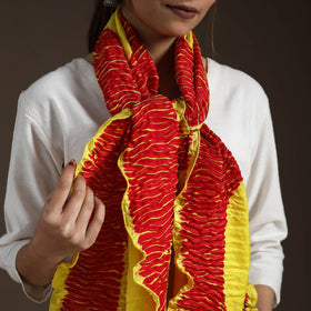 Buy multicolor Tie & Dye Gajji Silk Shibori Stole 