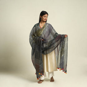Buy Tie & Dye Multicolor Kota Doria Cotton Leheriya Dupatta