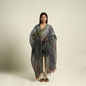 Buy Tie & Dye Multicolor Kota Doria Cotton Leheriya Dupatta