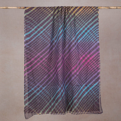 Buy Leheriya Tie-Dye Kota Doria Cotton Saree Online l iTori.com