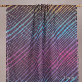 Buy Leheriya Tie-Dye Kota Doria Cotton Saree Online l iTori.com