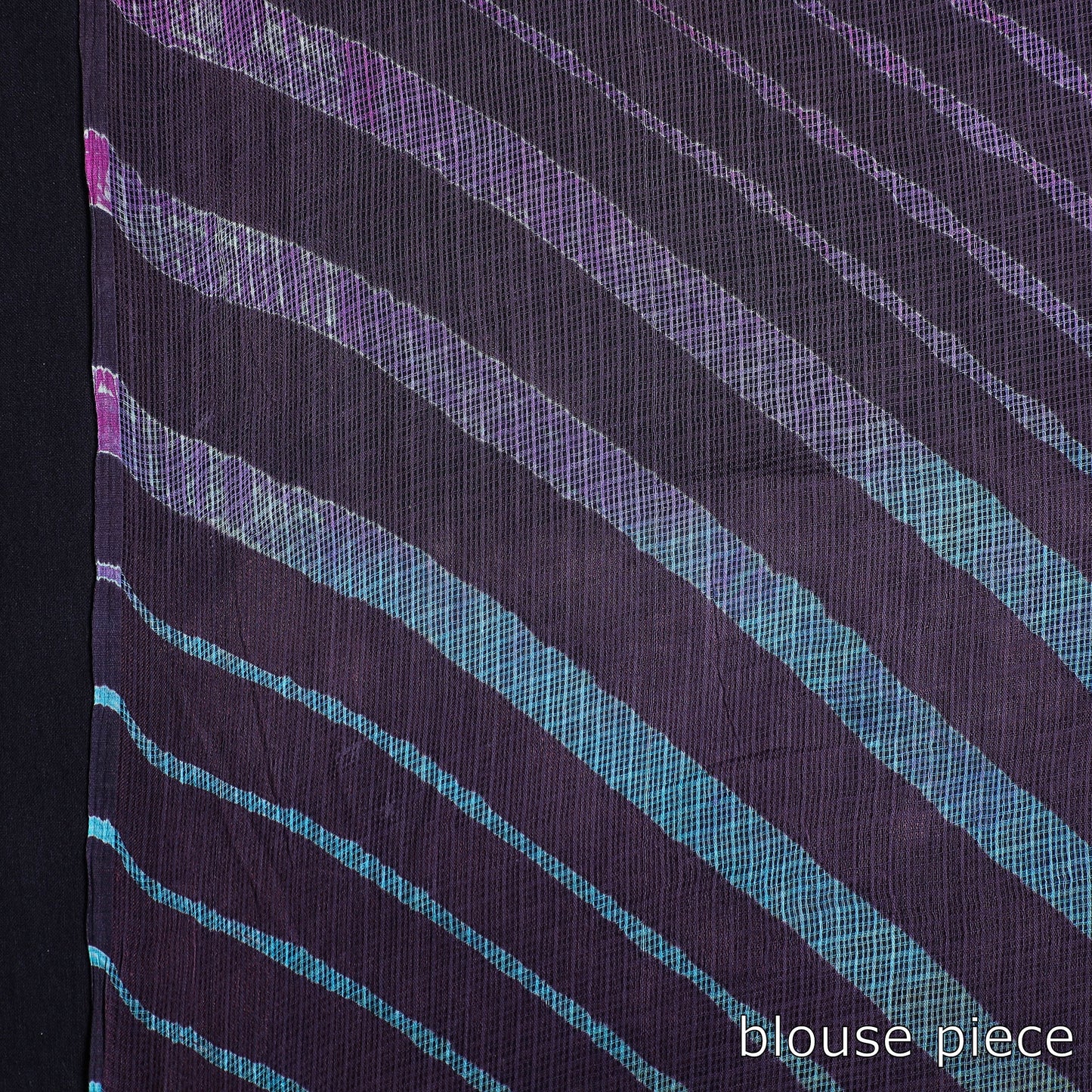 Buy Leheriya Tie-Dye Kota Doria Cotton Saree Online l iTori.com