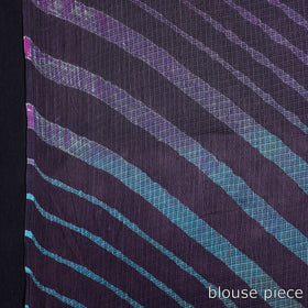 Buy Leheriya Tie-Dye Kota Doria Cotton Saree Online l iTori.com