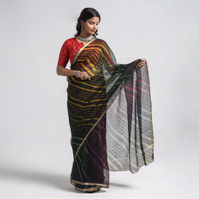  Leheriya Tie-Dye Kota Doria Silk Saree 