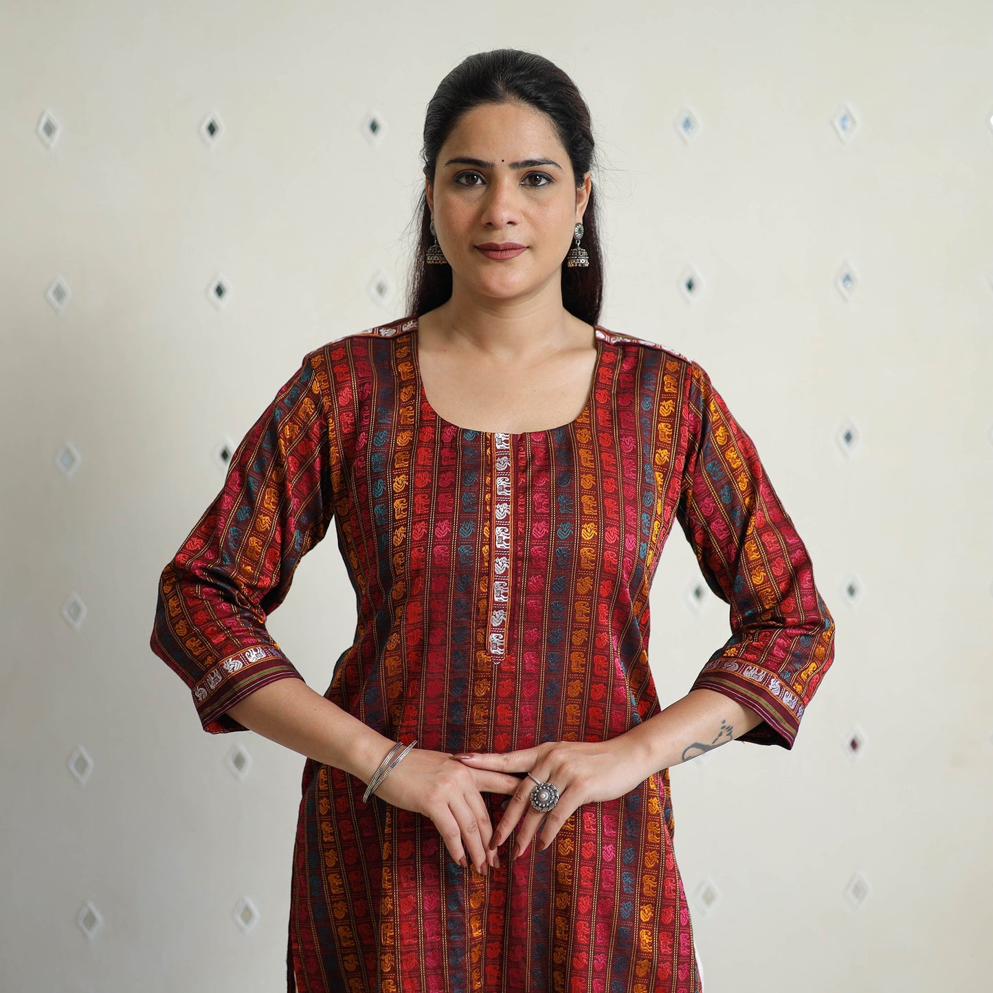 Multicolor - traditional cotton khun straight kurta