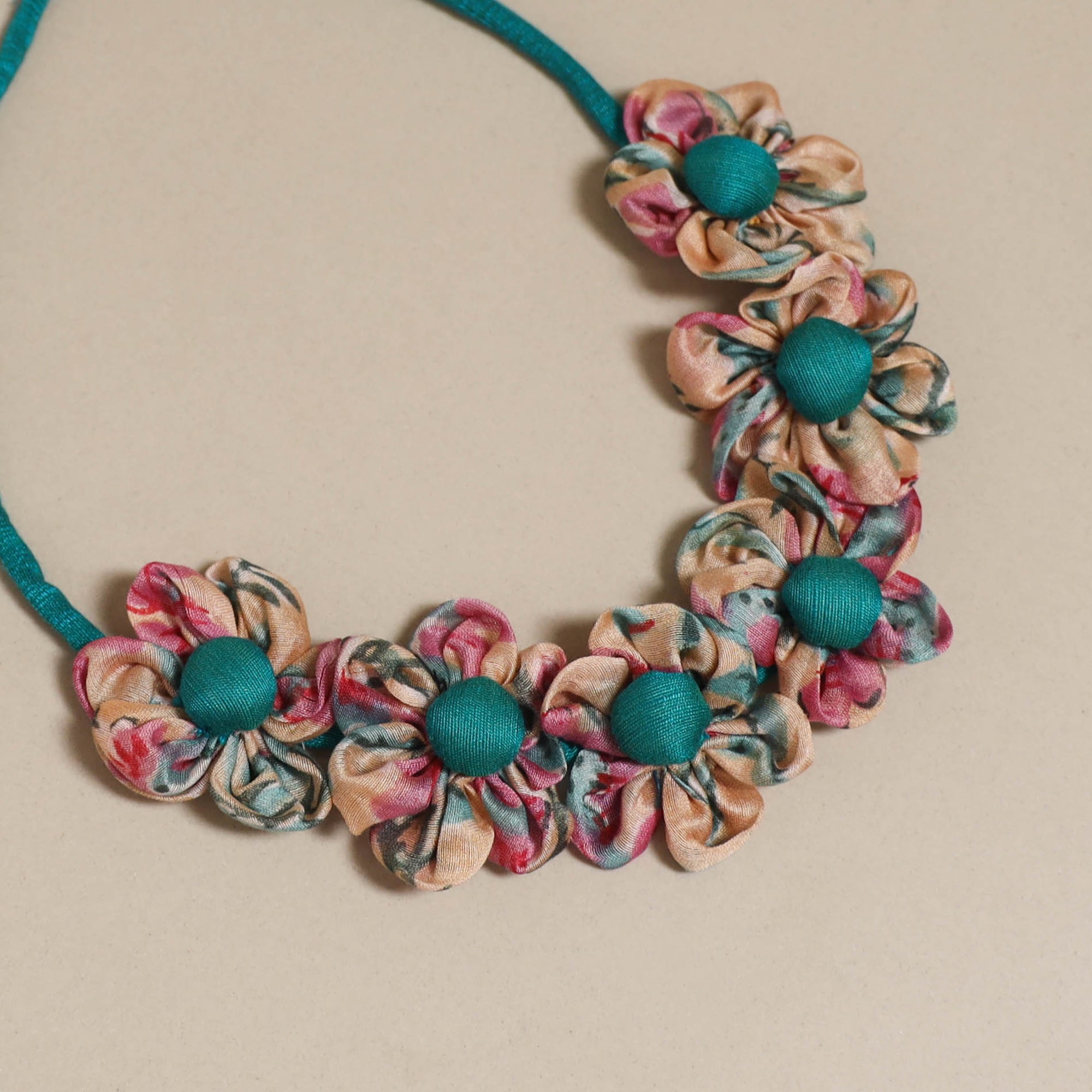 Traditional handmade fabart multi petal gajra - handcrafted