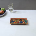 Traditional pattachitra hand painted akashmoni wooden tray