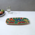 Traditional pattachitra hand painted akashmoni wooden tray