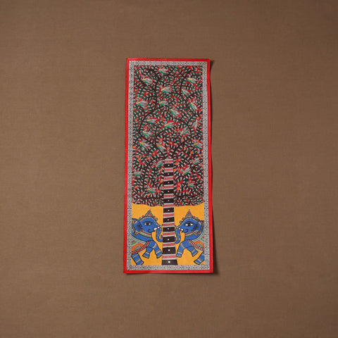 Handpainted madhubani painting by hira devi (30 x 11 in) 17