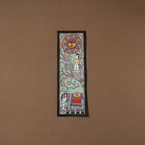 Handpainted madhubani painting by hira devi (22 x 7 in) 39