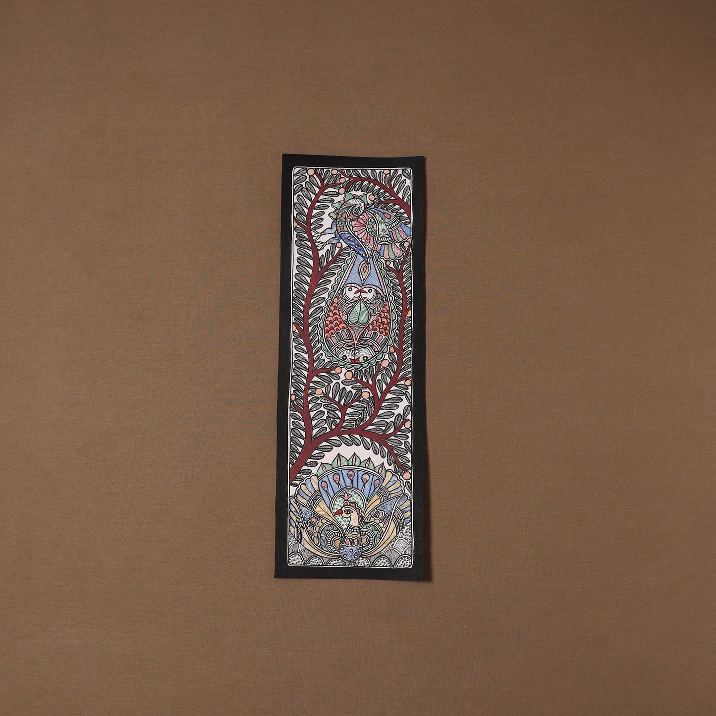 Handpainted madhubani painting by hira devi (22 x 7 in) 37