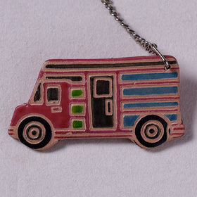 Multicolor Handcrafted Leather Keychain