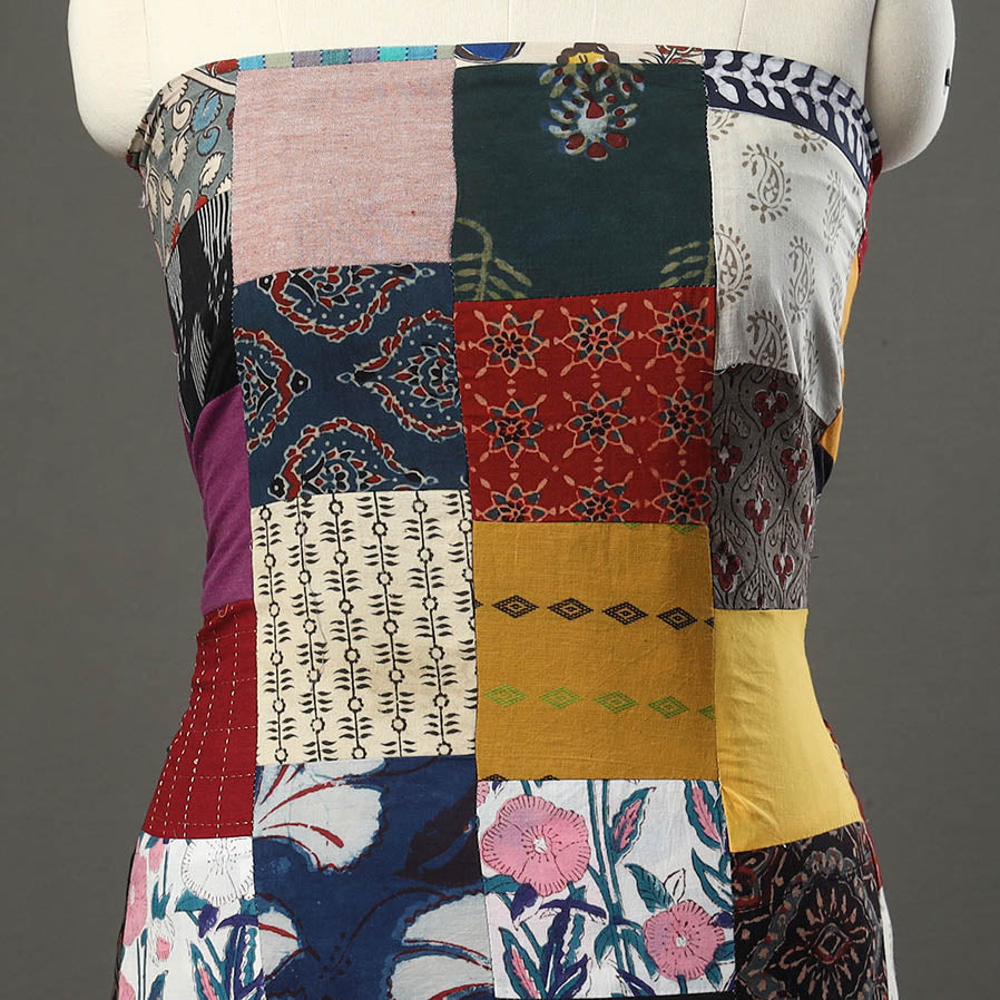  Tukdi Kaam Patchwork Cotton Kurta Material - (3.1 meter) 21 