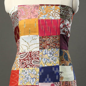 Multicolor - tukdi kaam patchwork cotton unstitched kurta