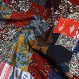 Multicolor - tukdi kaam patchwork cotton unstitched kurta