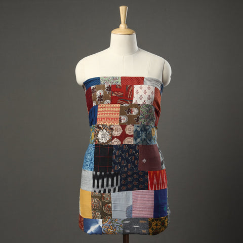 Multicolor - tukdi kaam patchwork cotton unstitched kurta