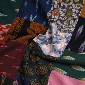 Multicolor - tukdi kaam patchwork cotton unstitched kurta