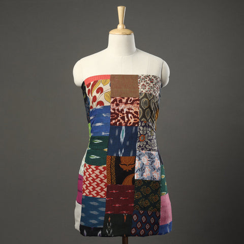 Multicolor - tukdi kaam patchwork cotton unstitched kurta