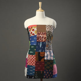 Multicolor - tukdi kaam patchwork cotton unstitched kurta