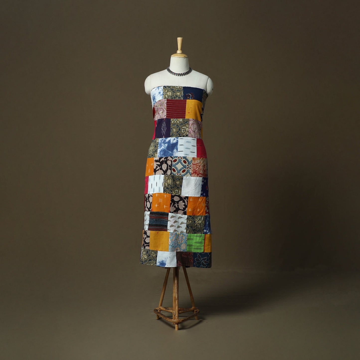 Multicolor - tukdi patchwork cotton unstitched kurta