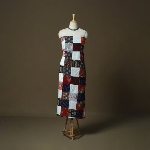 Multicolor - tukdi patchwork cotton unstitched kurta
