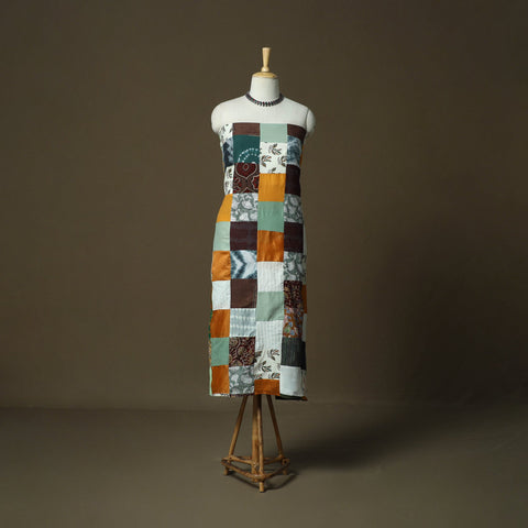 Multicolor - tukdi patchwork cotton unstitched kurta