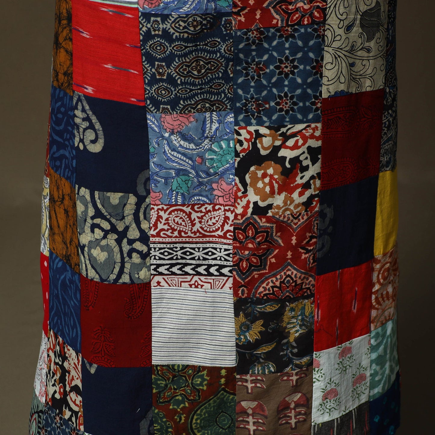 Multicolor - tukdi patchwork cotton unstitched kurta