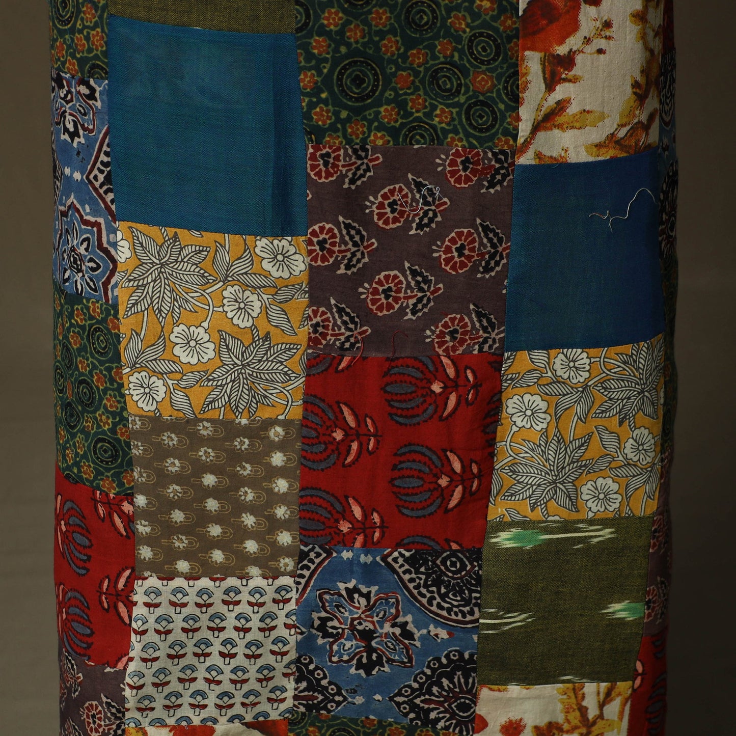 Multicolor - tukdi patchwork cotton unstitched kurta