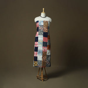 Multicolor - tukdi patchwork cotton unstitched kurta