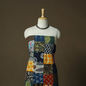 Multicolor - tukdi patchwork cotton unstitched kurta