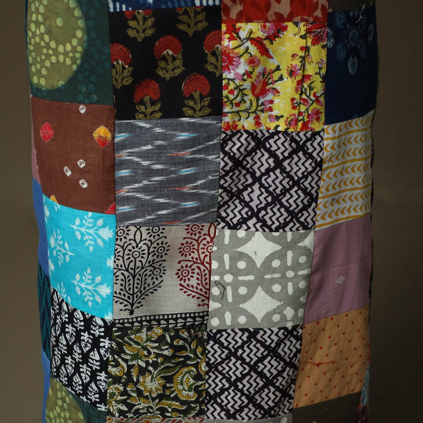 Multicolor - tukdi patchwork cotton unstitched kurta