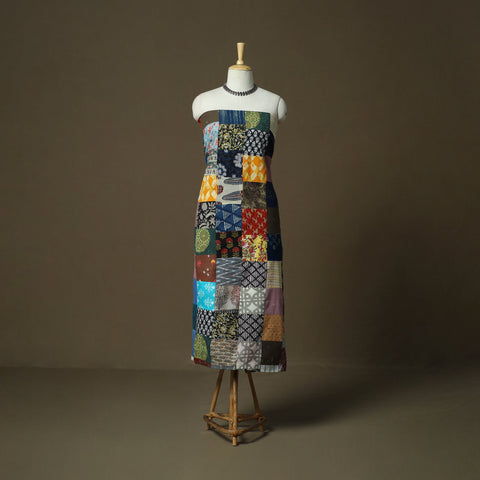 Multicolor - tukdi patchwork cotton unstitched kurta