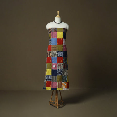 Multicolor - tukdi patchwork cotton unstitched kurta