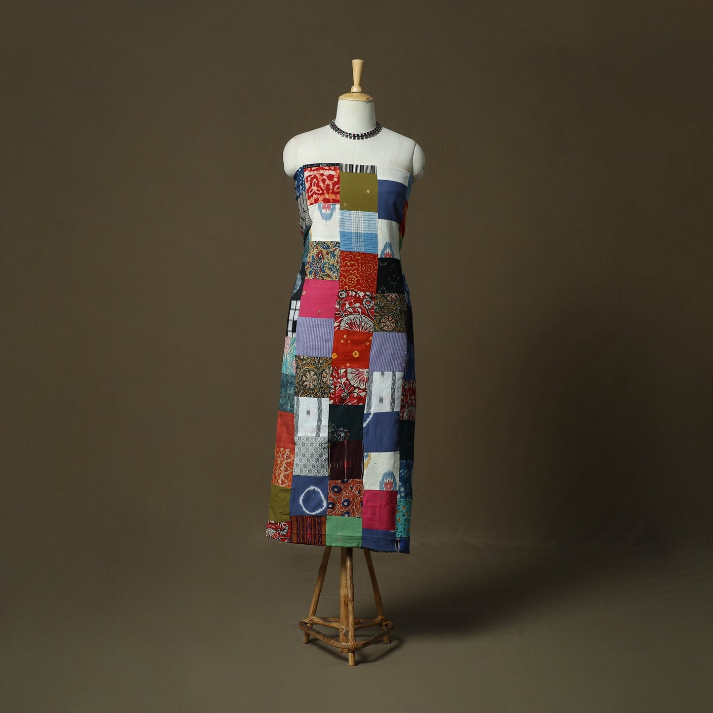 Multicolor - tukdi patchwork cotton unstitched kurta