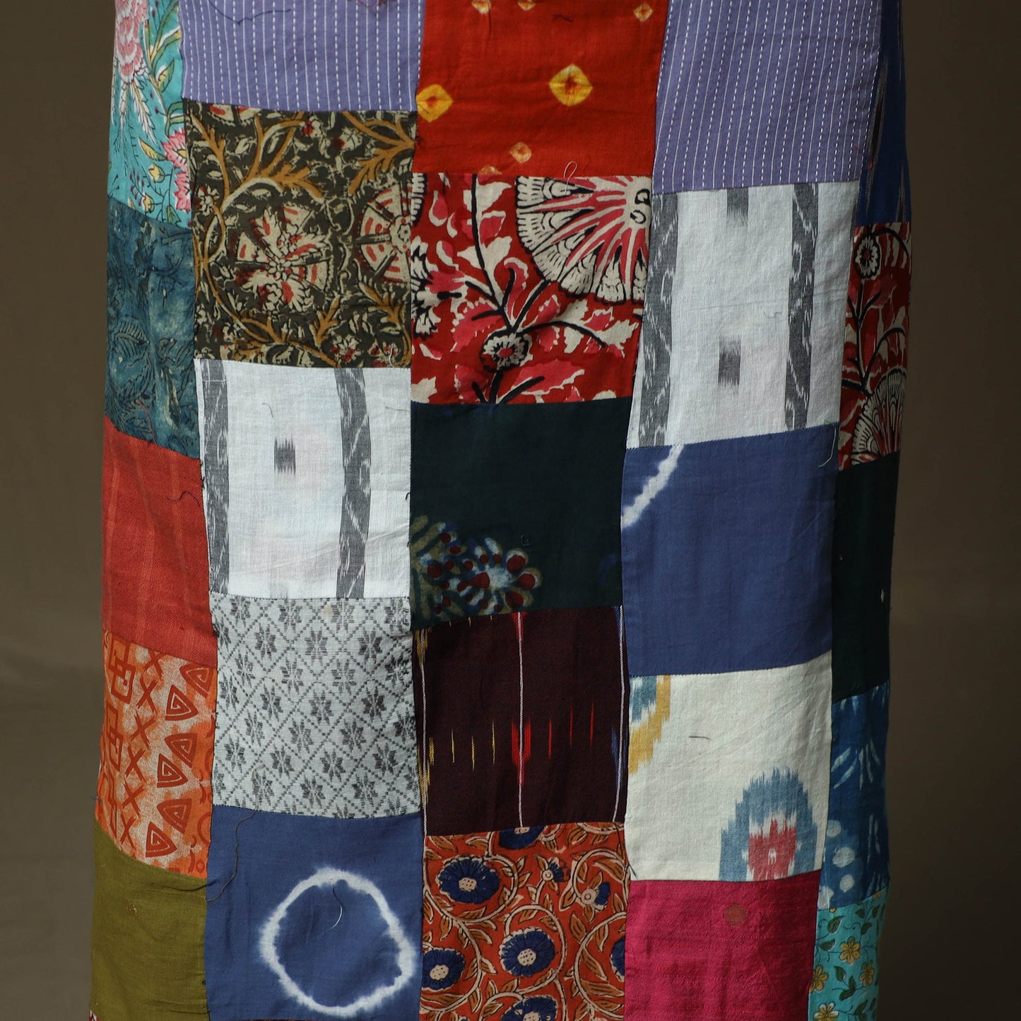 Multicolor - tukdi patchwork cotton unstitched kurta
