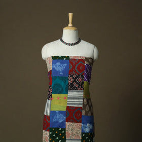 Multicolor - tukdi patchwork cotton unstitched kurta