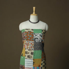 Multicolor - tukdi patchwork cotton unstitched kurta