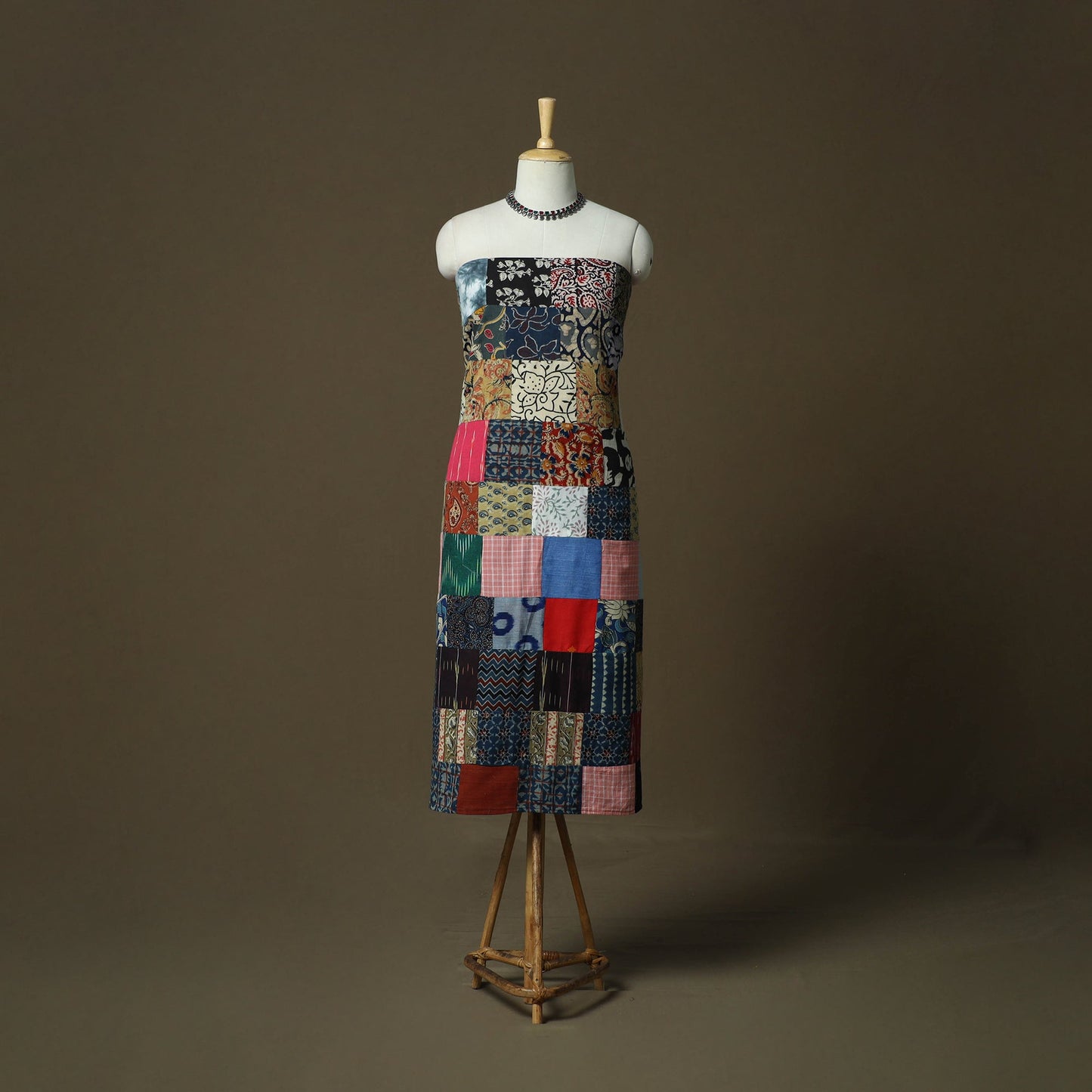 Multicolor - tukdi patchwork cotton unstitched kurta