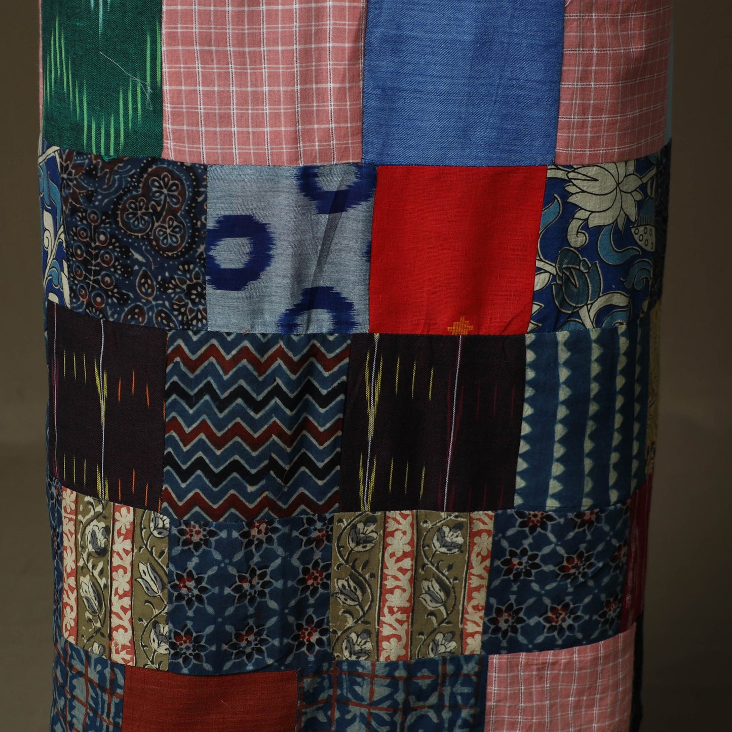 Multicolor - tukdi patchwork cotton unstitched kurta