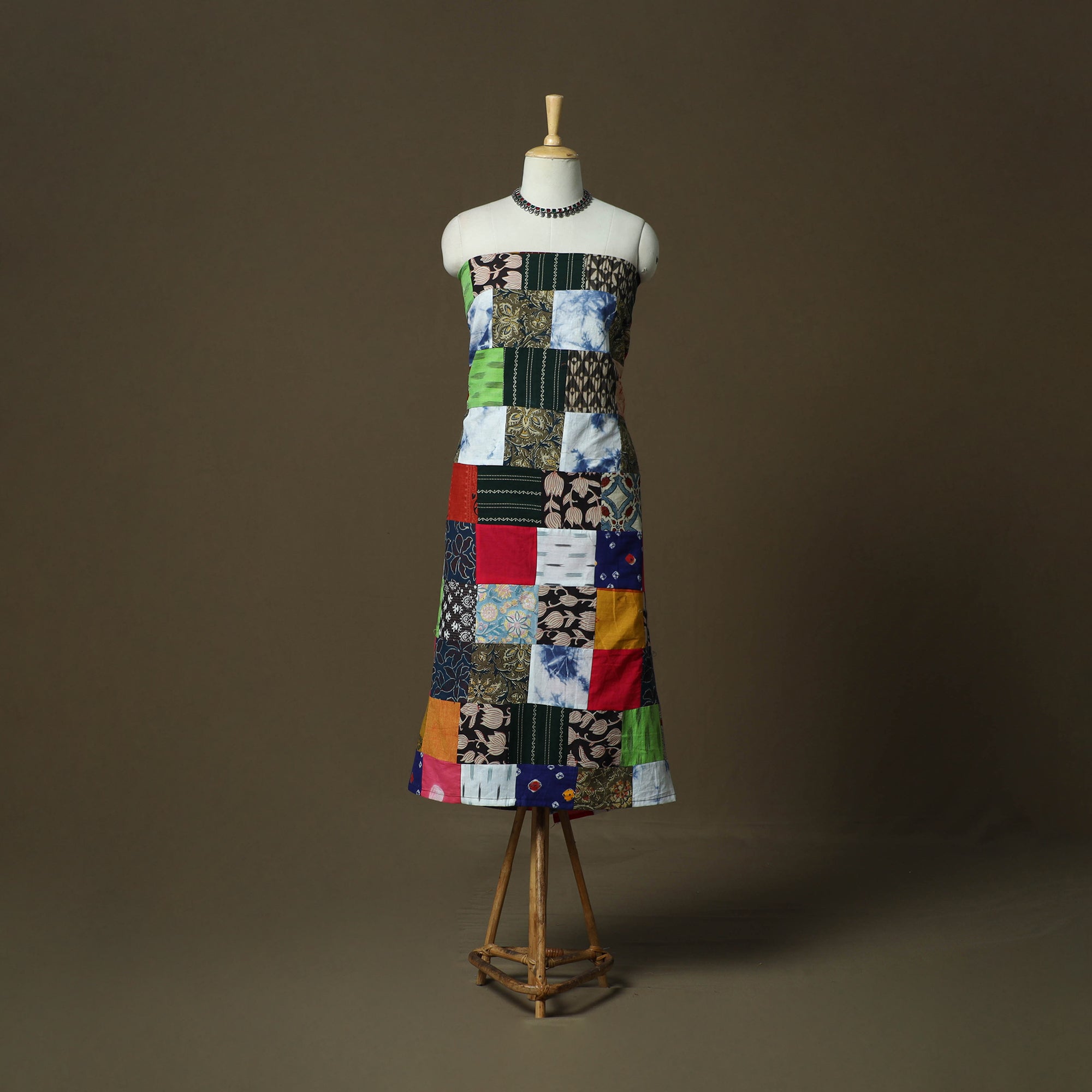 Multicolor - tukdi patchwork cotton unstitched kurta