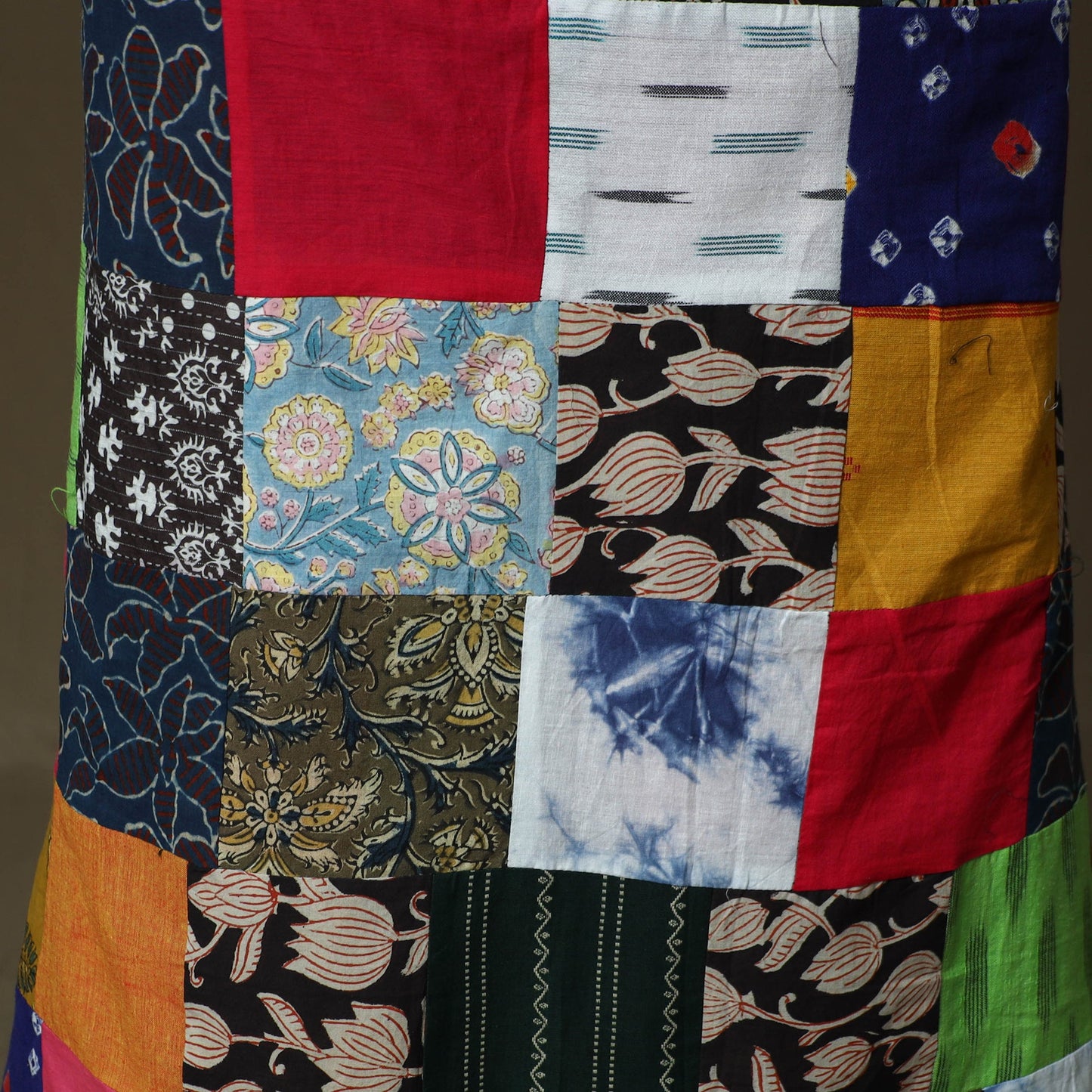 Multicolor - tukdi patchwork cotton unstitched kurta