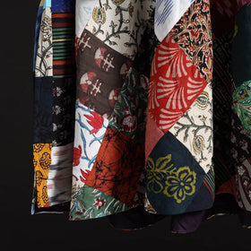 Tukdi patchwork cotton wrap around skirt 01 - handcrafted