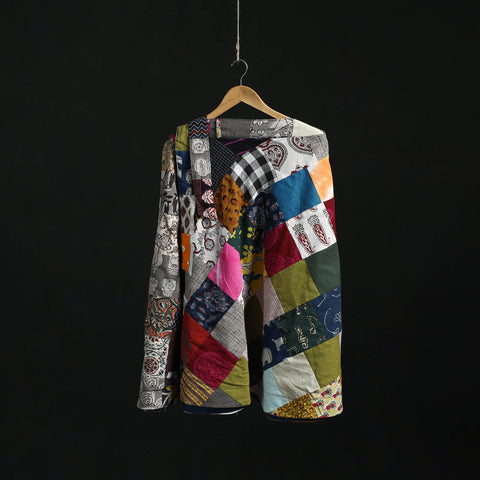 Tukdi patchwork cotton wrap around skirt 02 - handcrafted