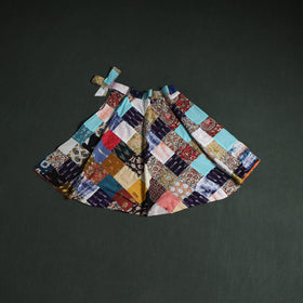 Tukdi patchwork cotton wrap around skirt 03 - handcrafted